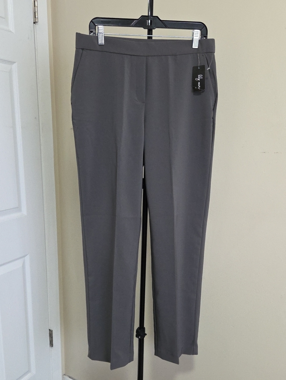 Nwt Lily Morgan Gray Tailored Ponte Pull-On Trousers